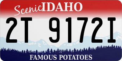 ID license plate 2T9172I