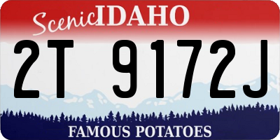 ID license plate 2T9172J