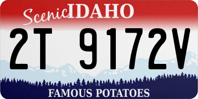 ID license plate 2T9172V