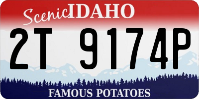 ID license plate 2T9174P