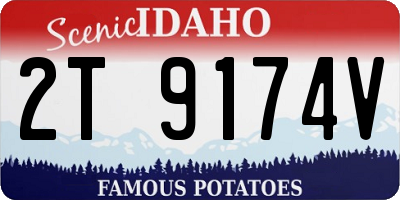 ID license plate 2T9174V