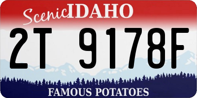 ID license plate 2T9178F