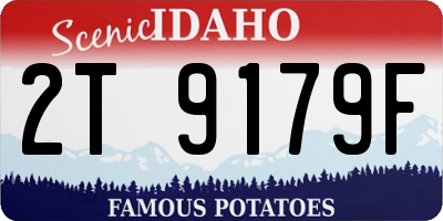 ID license plate 2T9179F