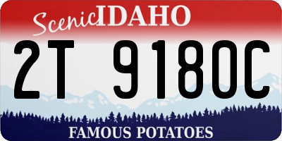 ID license plate 2T9180C
