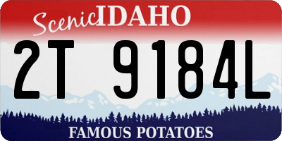ID license plate 2T9184L
