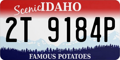 ID license plate 2T9184P