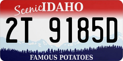 ID license plate 2T9185D