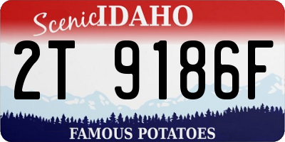 ID license plate 2T9186F