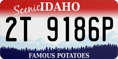 ID license plate 2T9186P