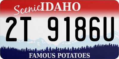 ID license plate 2T9186U