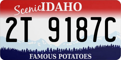ID license plate 2T9187C