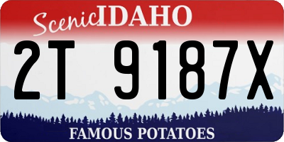ID license plate 2T9187X