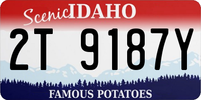 ID license plate 2T9187Y