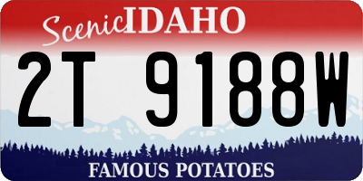 ID license plate 2T9188W