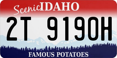 ID license plate 2T9190H