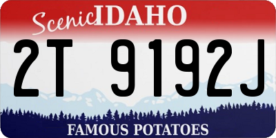 ID license plate 2T9192J
