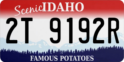 ID license plate 2T9192R