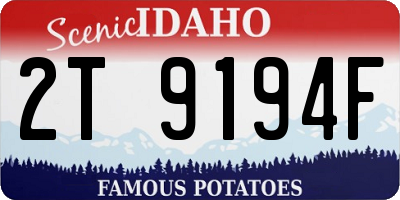 ID license plate 2T9194F
