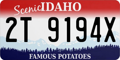 ID license plate 2T9194X