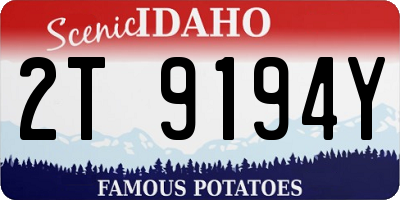 ID license plate 2T9194Y