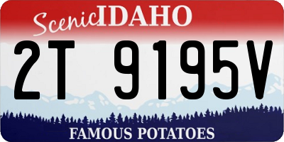 ID license plate 2T9195V