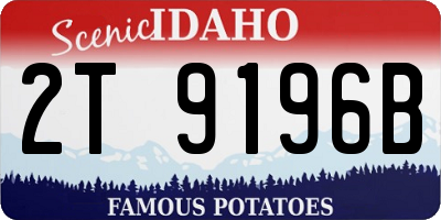 ID license plate 2T9196B
