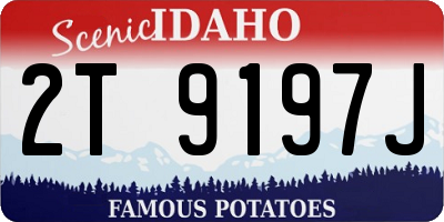 ID license plate 2T9197J