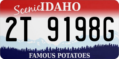 ID license plate 2T9198G