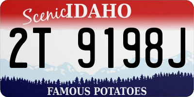 ID license plate 2T9198J