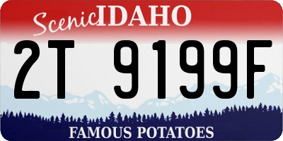 ID license plate 2T9199F