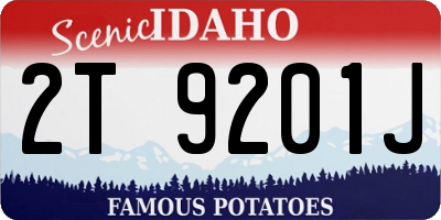 ID license plate 2T9201J