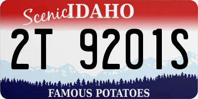 ID license plate 2T9201S