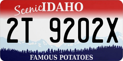 ID license plate 2T9202X