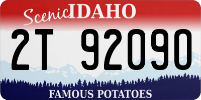 ID license plate 2T9209O