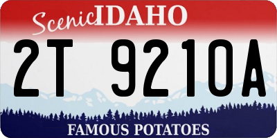 ID license plate 2T9210A