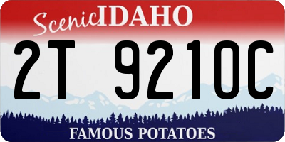 ID license plate 2T9210C