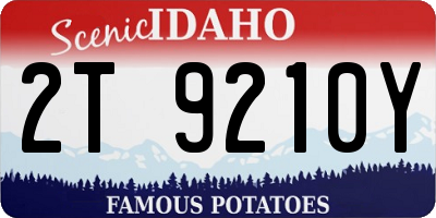 ID license plate 2T9210Y