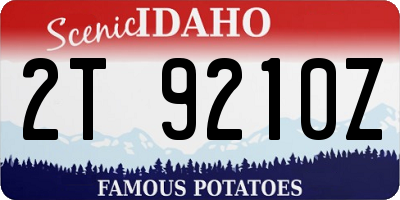 ID license plate 2T9210Z