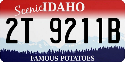 ID license plate 2T9211B