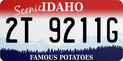 ID license plate 2T9211G