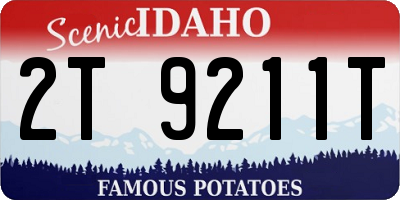 ID license plate 2T9211T