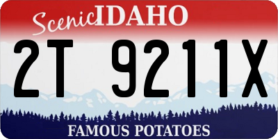 ID license plate 2T9211X
