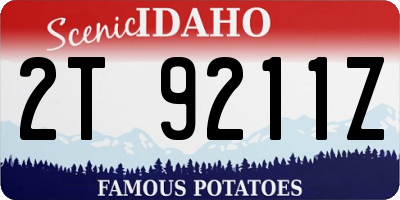 ID license plate 2T9211Z