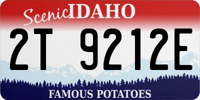 ID license plate 2T9212E