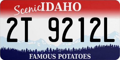ID license plate 2T9212L