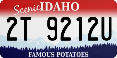 ID license plate 2T9212U