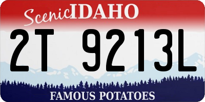 ID license plate 2T9213L