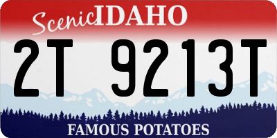 ID license plate 2T9213T