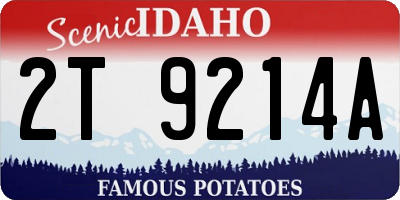 ID license plate 2T9214A