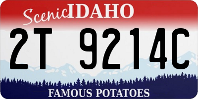 ID license plate 2T9214C